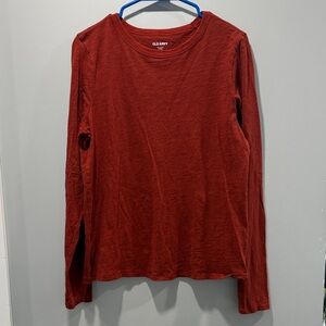 Old Navy Women's Rust Long Sleeve Tee